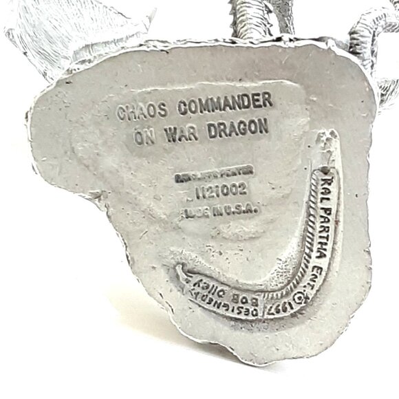 Chaos Chaos Commander On War Dragon 1997 Pewter Figure #1121002 Ral Partha - Picture 8 of 8